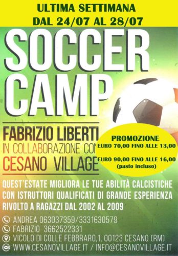 SOCCER CAMP - IMPARARE GIOCANDO