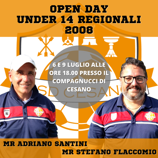 Al momento stai visualizzando Open Day Under 14 Regionali – 6 e 9 luglio 2021